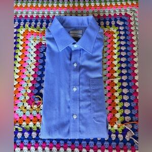 Enro Non-Iron Blue Long Sleeve Dress Shirt